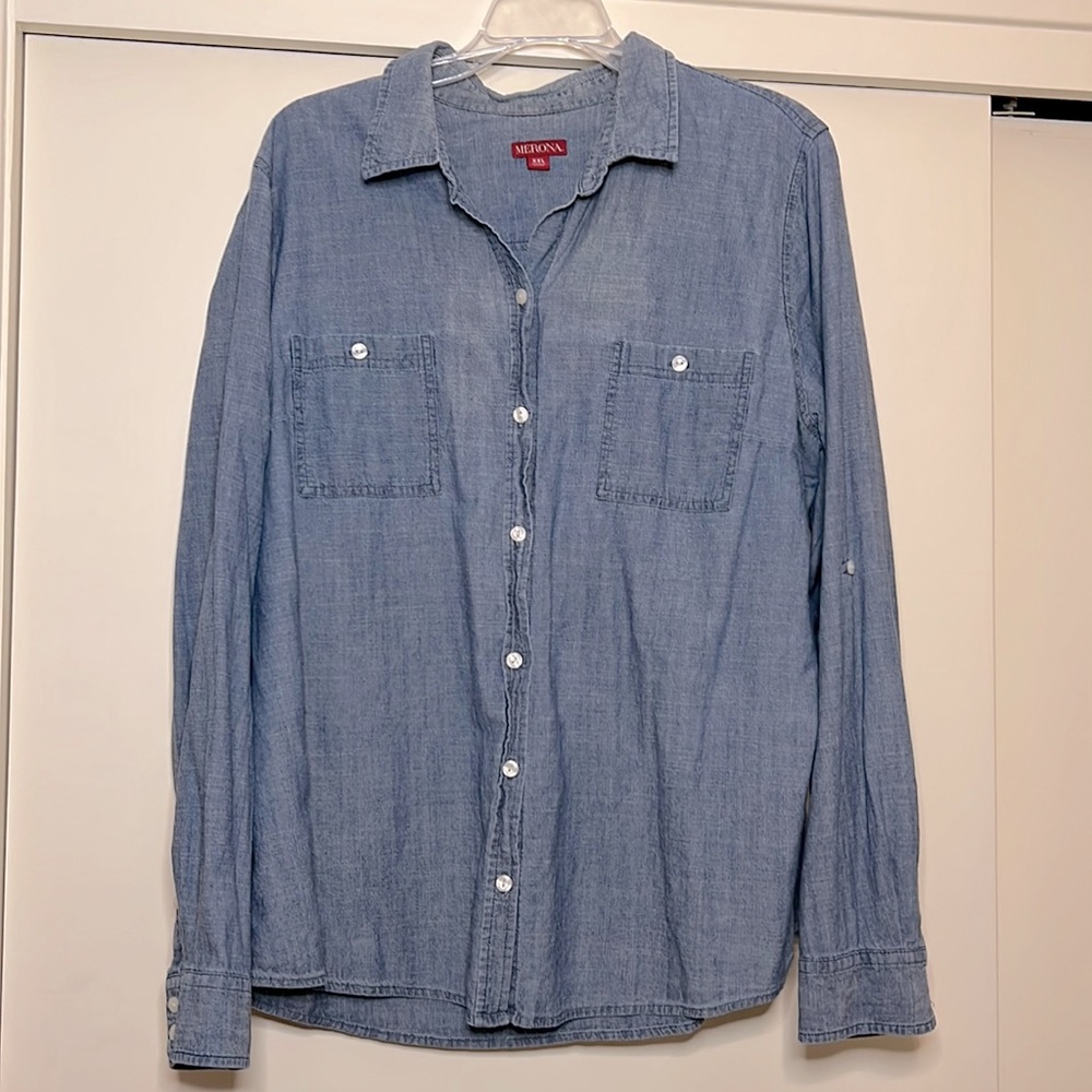Target Merona Brand Chambray Button Down